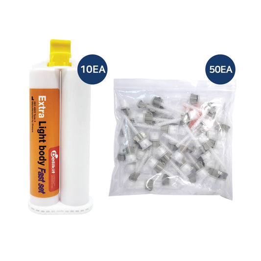 Delikit Extra Light Body Fast Set Saver Pack – 10x50ml + 50 Mixing Tips