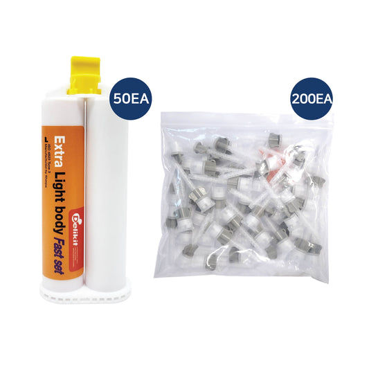 Delikit Extra Light Body Fast Set Jumbo Pack – 50x50ml + 200 Mixing Tips