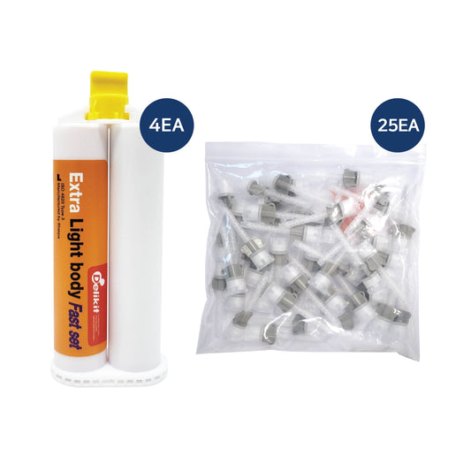 Delikit Extra Light Body Fast Set intro Pack – 4x50ml + 25 Mixing Tips