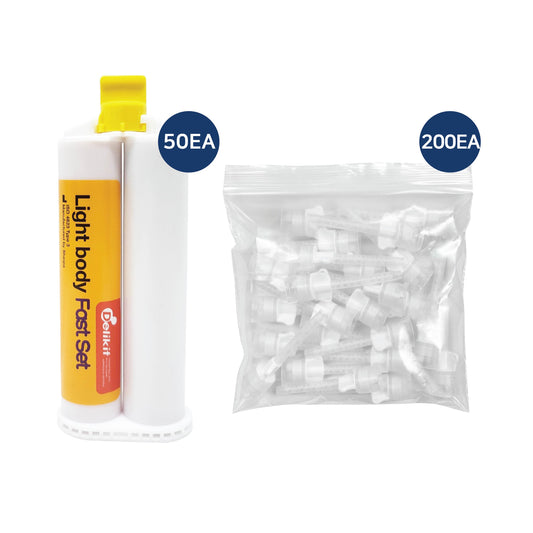 Delikit Light Body Fast Set Jumbo Pack – 50x50ml + 200 Mixing Tips