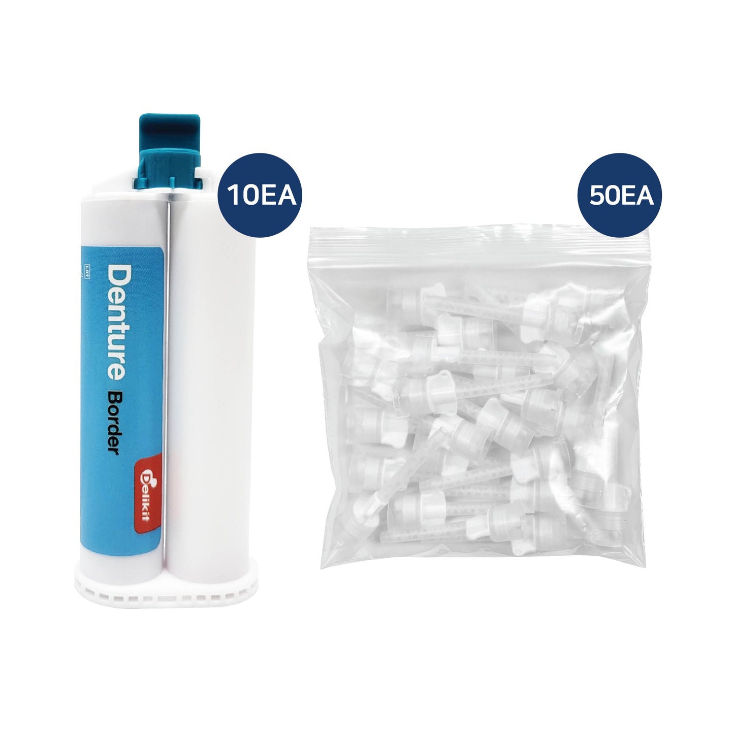Denture Border VPS Saver Pack β 10x50ml + 50 Mixing Tips