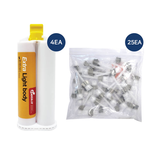 Delikit Extra Light Body Intro Pack – 4x50ml + 25 Mixing Tips