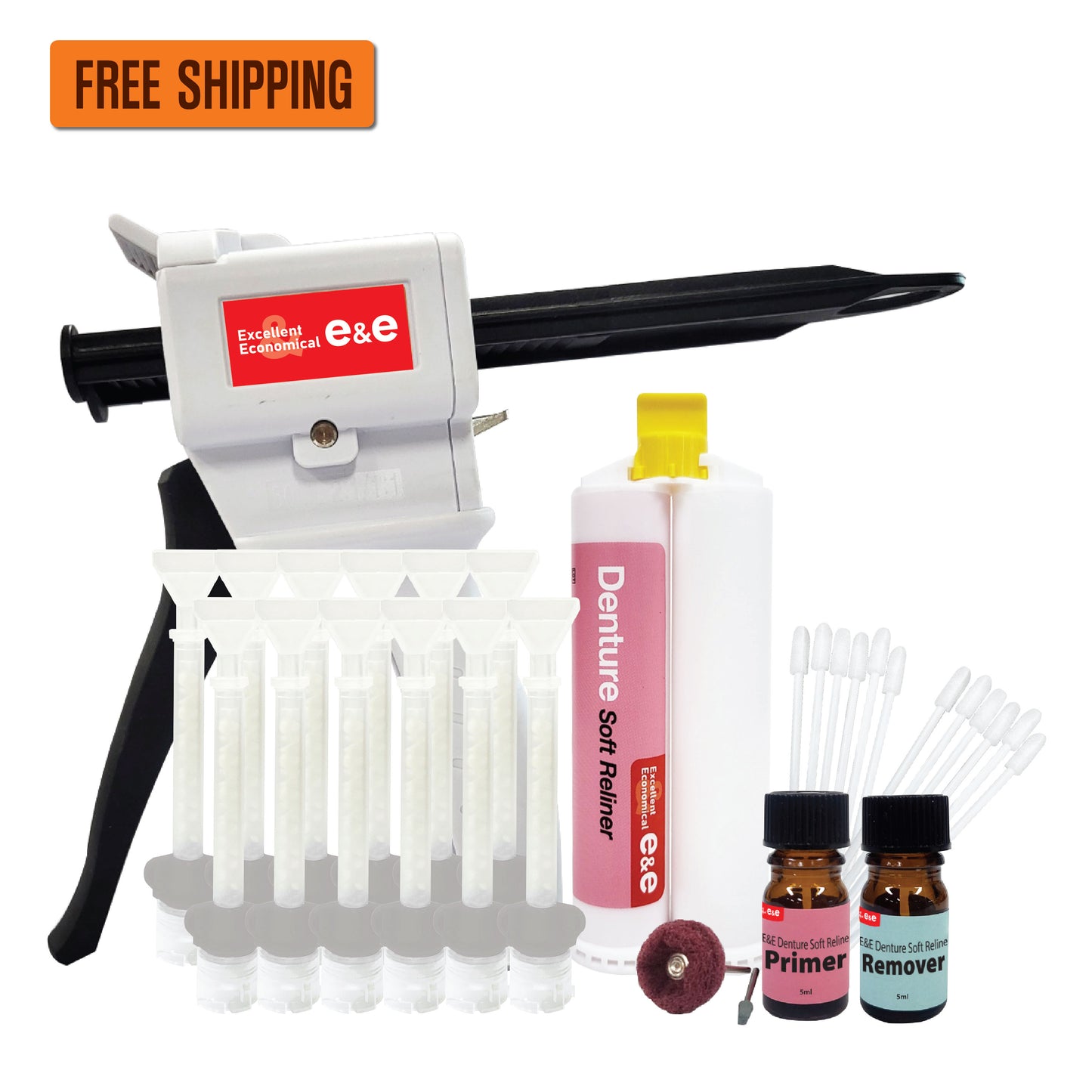 E&E Soft Denture Reline Kit – Multi-Use | Upper & Lower Dentures